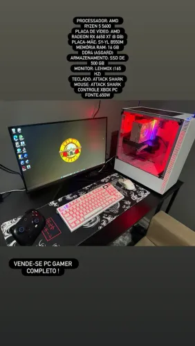 Vende-se pc gamer completo