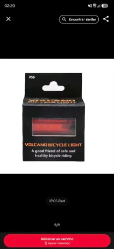 Lanterna traseira LED recarregável para bicicleta