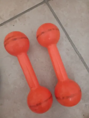Halteres 3 kg acompanha 1 par de raquetes para frescobol novo