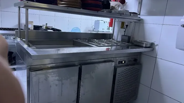 BALCÃO REFEIGERADO + PISTA FRIA + BANHO MARIA INOX COZIL