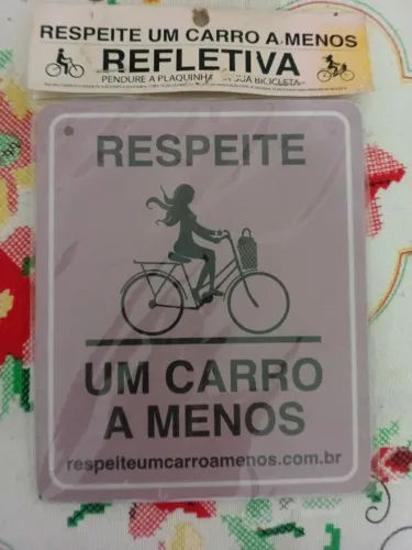 placa refletiva para bicicleta
