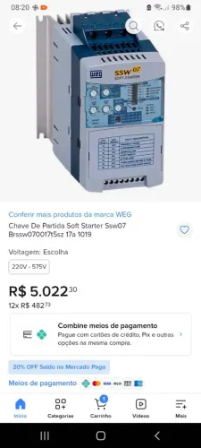 Chave Soft Starter SSW07.