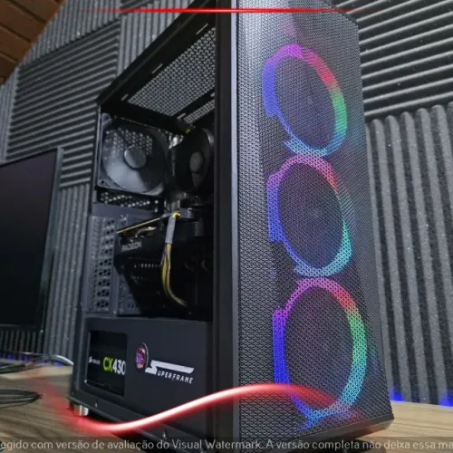 PC Gamer Ryzen 5 4500 RX 6600 16GB 256GB NVMe + 1TB HD