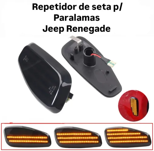 Repetidor de Seta LED para Paralama - Jeep Renegade