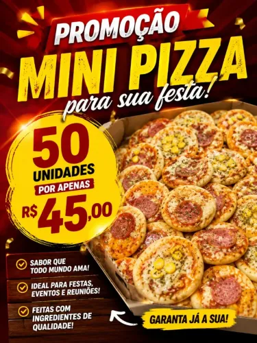 Mini hambúrguer para sua festa por apenas 1,00