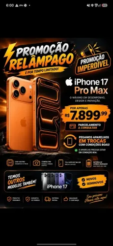 IPHONE 17 PRO MAX NOVO!!