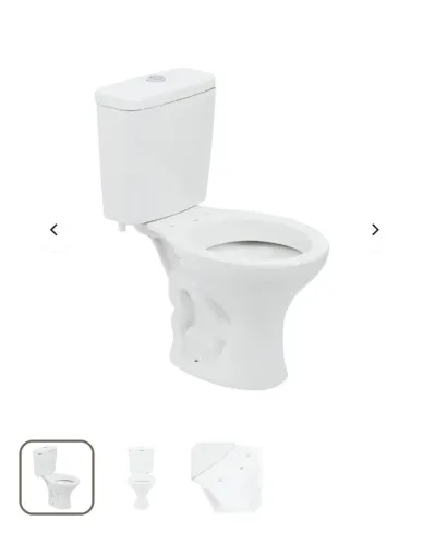 Sanitário c/ cx acoplada + vara de tubo PVC 100mm