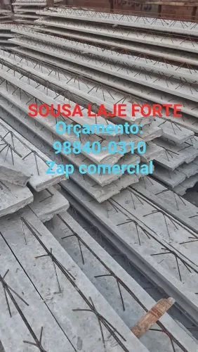 *Lajes pré-moldadas e artefatos de concreto, vendas e serviços.