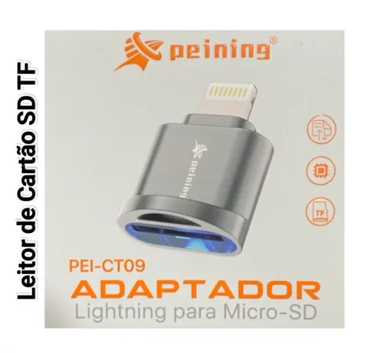 Leitor de Cartão SD TF para iPhone lightning Novo