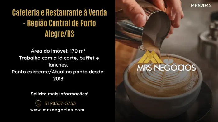 Cafeteria e Restaurante à Venda - Região Central de Porto Alegre/RS