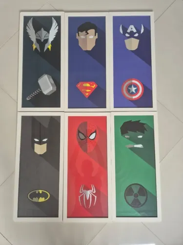 Quadros Super Heróis 28 x 63 cm