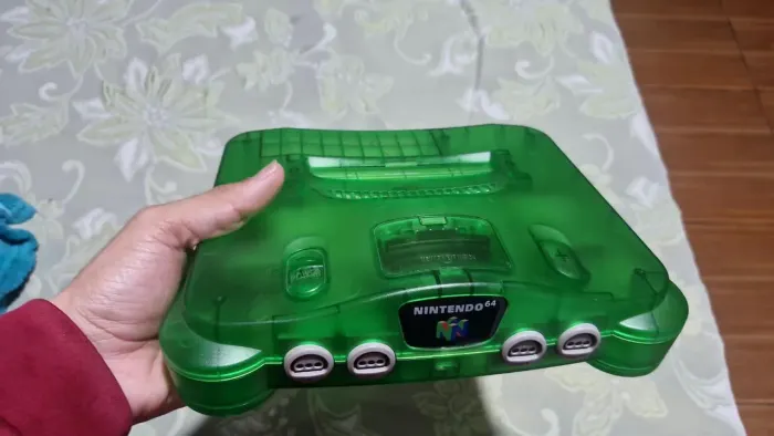 Nintendo64 carcaça translúcido verde com saida HDMI da speedido