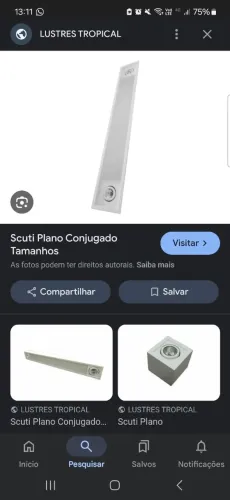 Luminária embutida de teto