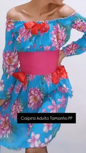 Caipira adulto, manga longa, tamanho 34, de algodão, conforto