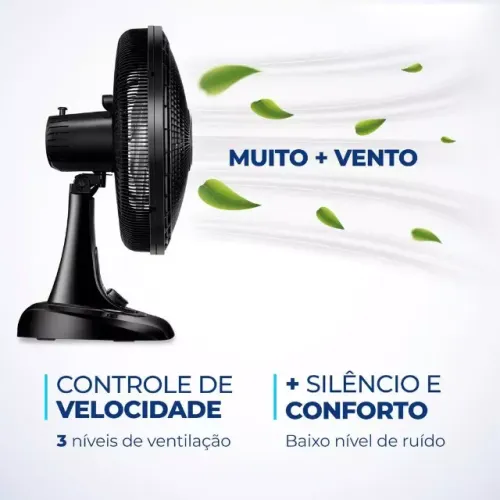 ventilador de mesa mondial vsp40 40cm preto 127v