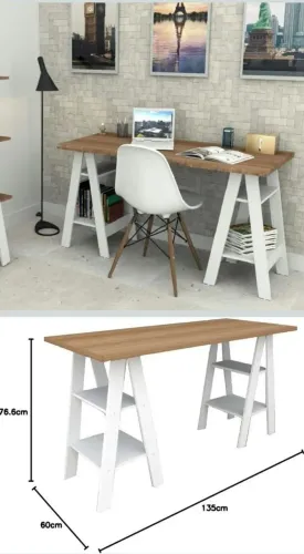 Mesa de escritório e cadeira
