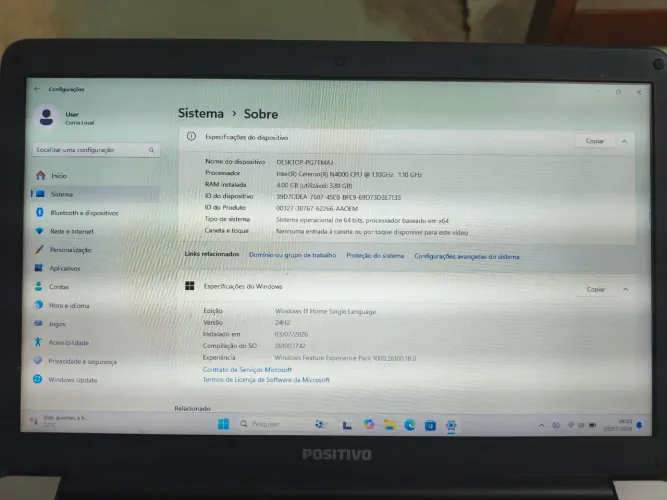 Notebook Positivo