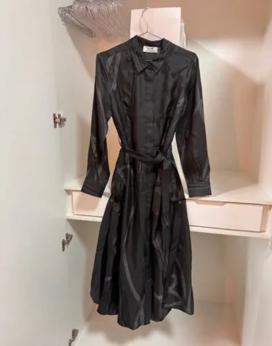vestido hermès feminino preto tam 38 - m