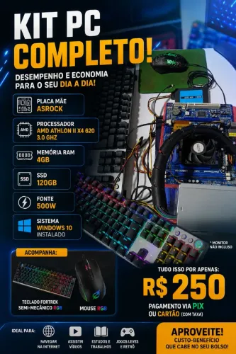 Kit pc AMD upgrade computador 