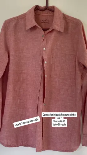 Camisa feminina de linho