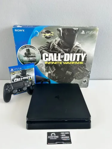 Playstation 4 Slim Com Caixa !! (Aceito Cartão)