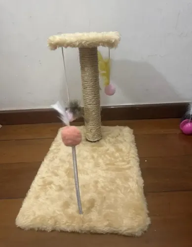 Kit para gatos - Caixa de areia, fonte, arranhador 