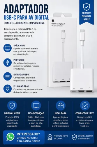 Apple Adaptador de USB-C para AV Digital Multiporta