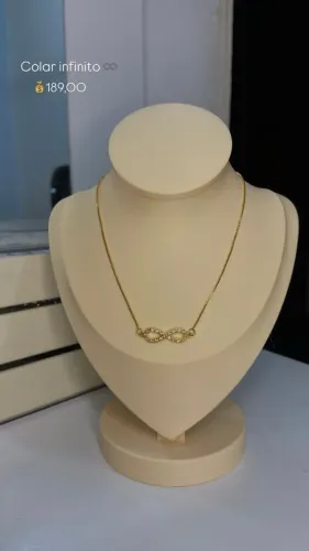 Colar infinito banhado a ouro 18k