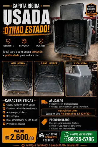 OPORTUNIDADE!!!CAPOTA DE FIBRA DE VIDRO.
