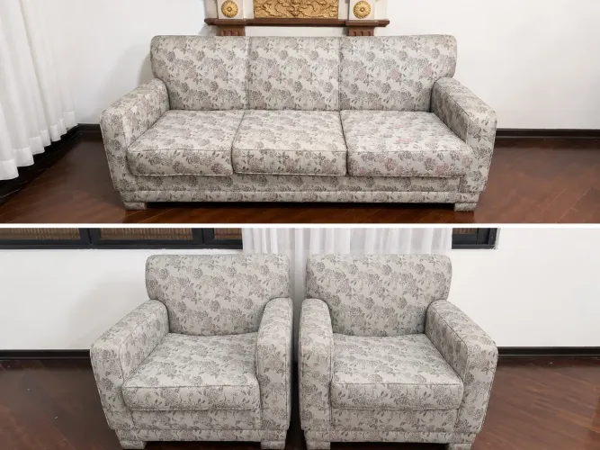 Sofá 3 lugares e 2 poltronas