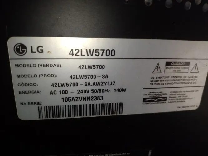 Tv LG 42 para peças