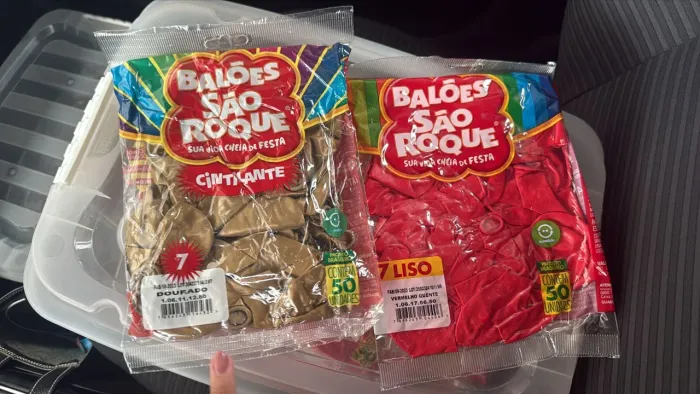 BALÃO SÃO ROQUE VERMELHO E DOURADO - oportunidade