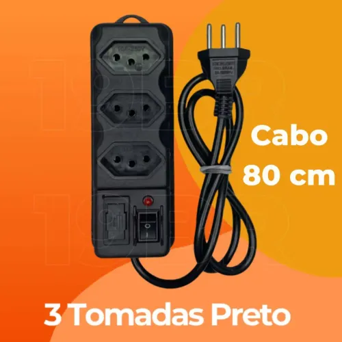 Régua de tomadas com 3