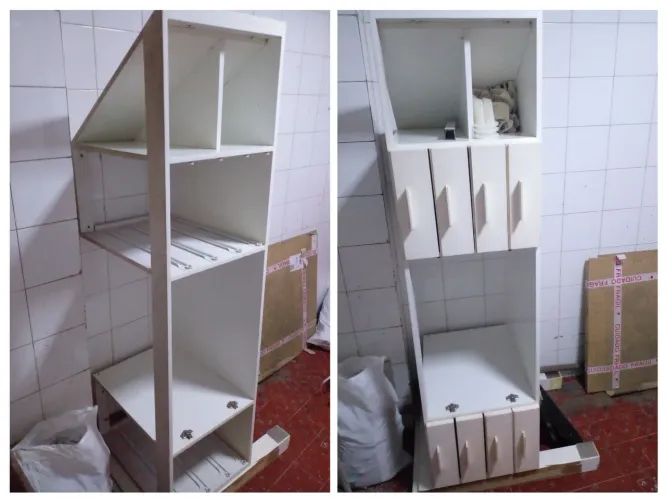 Armário de parede cozinha colocar debaixo da pia sem portas