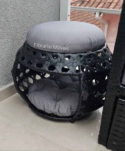 Puff cama pet em fibra sintetica