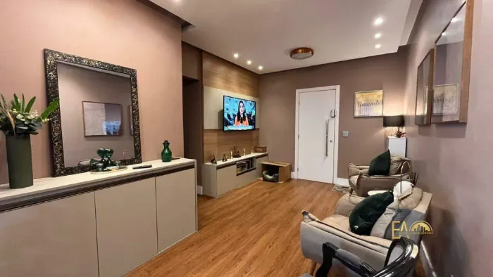Apartamento 89m² com Suíte e Varanda Gourmet no Boa Vista São Vicente