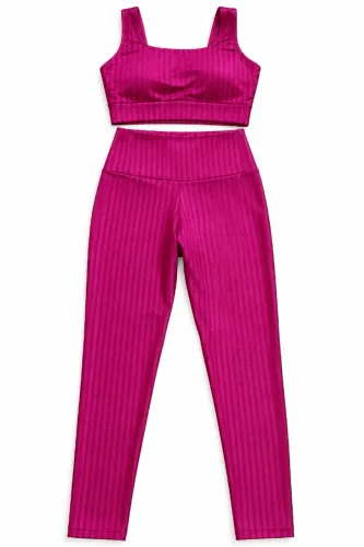 Conjunto Legging E Croppe Fitness, Zero Transparência