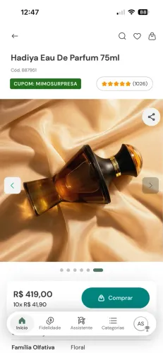 vendo perfume NOVO da oboticario 