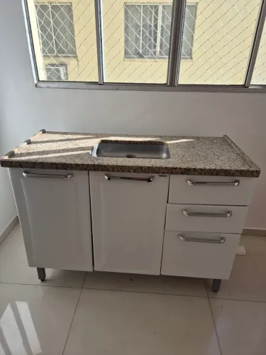 Balcão cozinha Itatiaia completo com o Mármore e pia