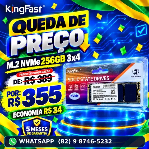 SSD KingFast M.2 NVMe 256GB ? Entrega Gratis + garantia 5 meses