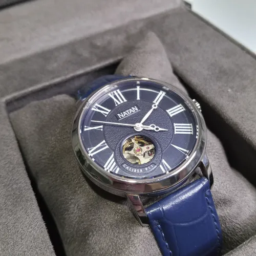 Relógio Natan Automático Caliber 911 40mm Full Set Completo Azul Clássico 
