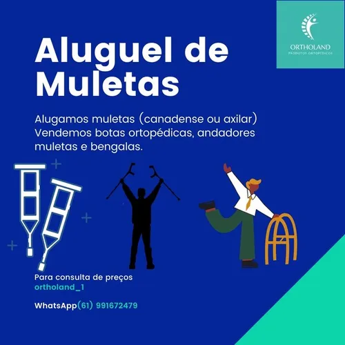 Aluguel de muletas ( canadense e axilar )