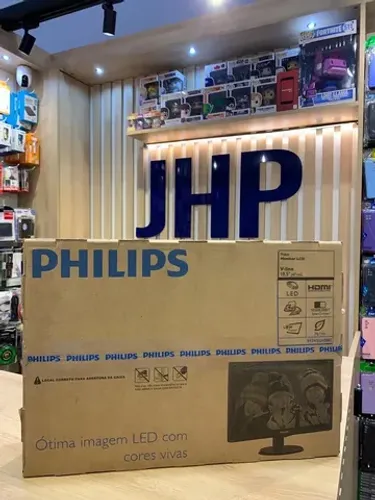 Monitor Philips LCD V-Line 18.5 Pol - até 12x sem juros, Loja Física