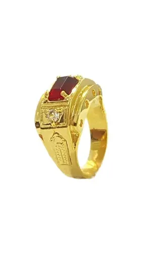 ANEL DE FORMATURA DIREITO BANHADO A OURO 18K