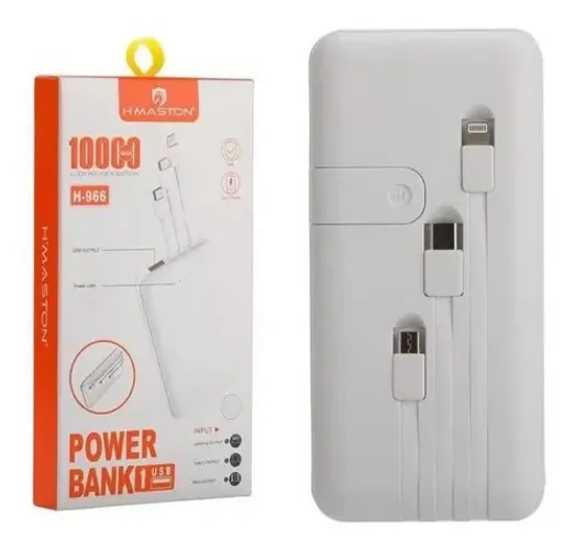 Carregador Portátil Bateria Externa Power Bank 10000mah H-966 Original H´maston 