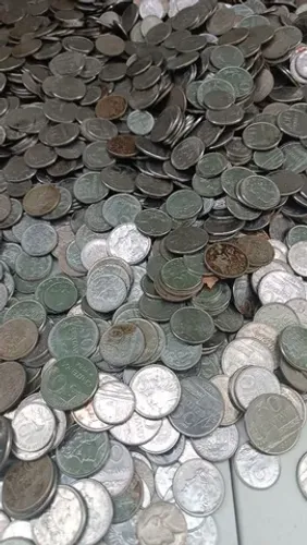 2 kg de moedas antigas de inox e cuproniquel década de 70 e 80