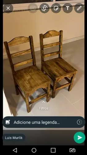 Fabrico lindas cadeiras rústicas de madeira!!