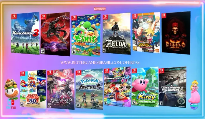 Naruto 4 Yoshi Zelda Xenoblade Tony Bayonetta Diablo Kirby Pokemon Mario Nintendo Skate