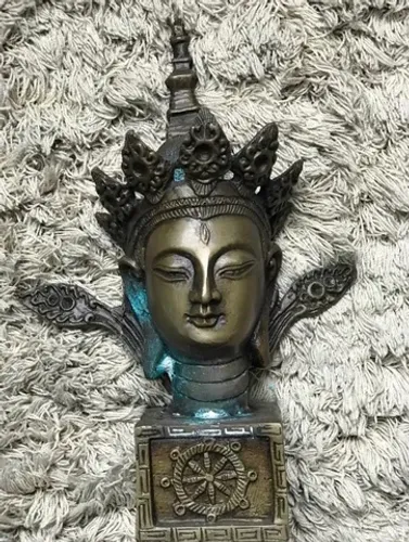 Estatueta hindu em metal ...Original..Linda...Peça Unica....