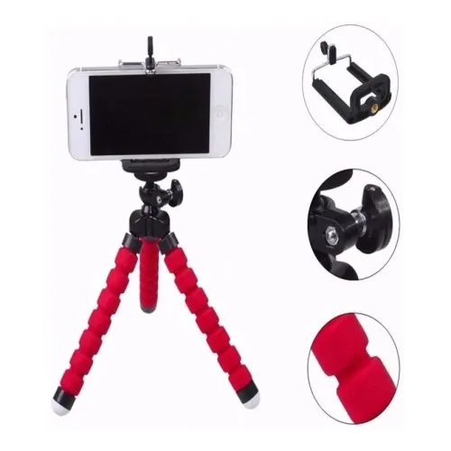 Mini Tripé Flexível De Mesa Suporte Para Celular giro 360º 